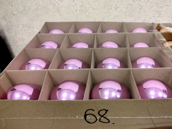 Шар елочный стекл. 8 см, [68]